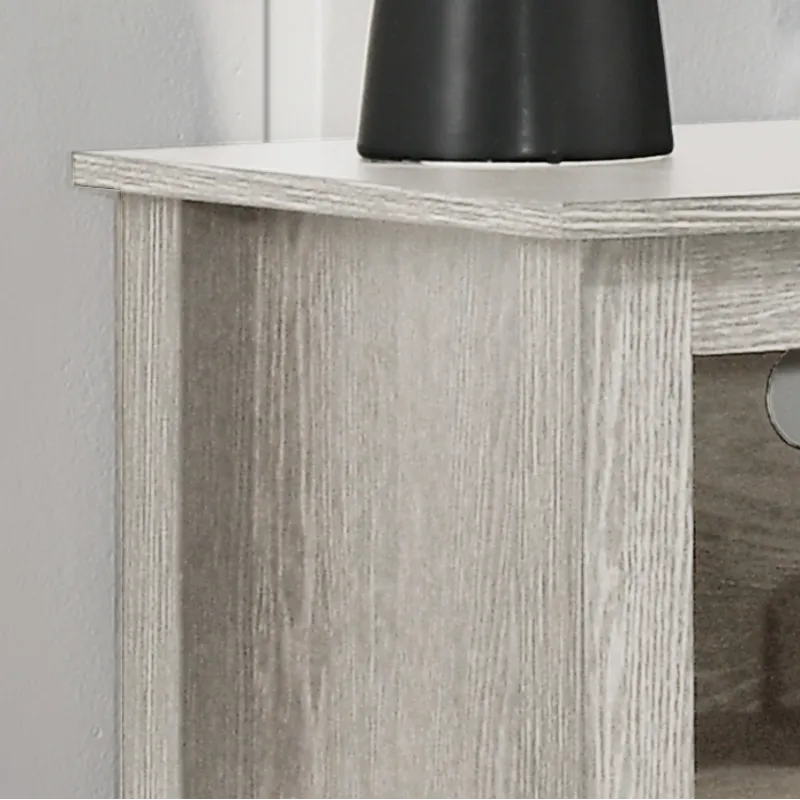 Benito - Wide TV Stand With Open Shelves And Cable Management - Dusty Gray