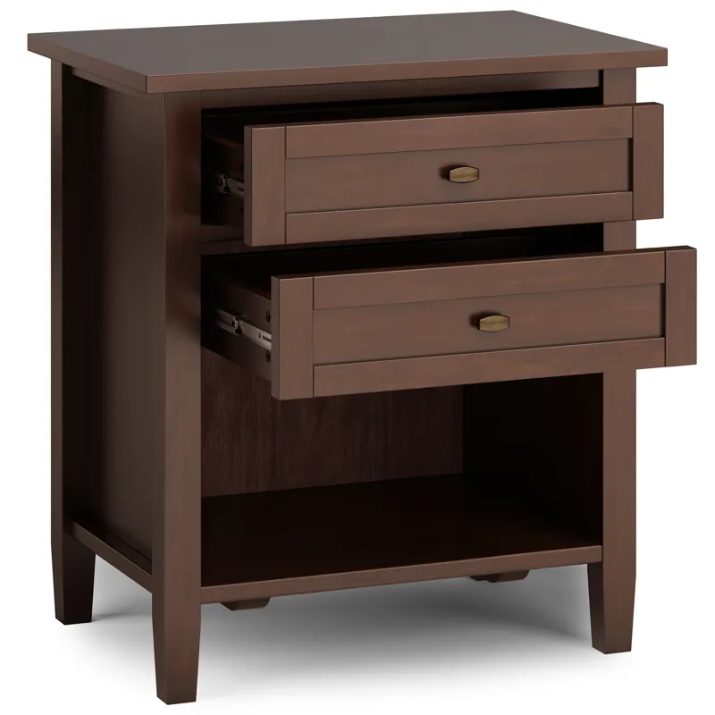 Warm Shaker - Bedside Table - Russet Brown