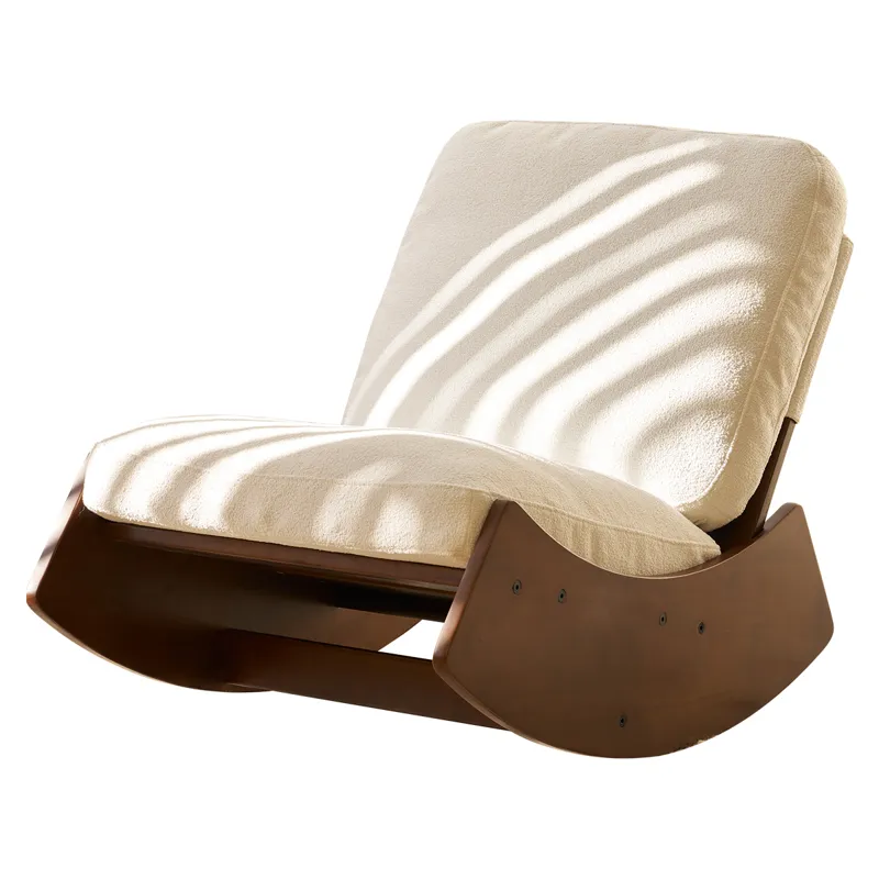 Comfortable Glider Rocking Chair, High-Quality Upholstery Glider Chair, Solid Wood Frame, Perfect Fo