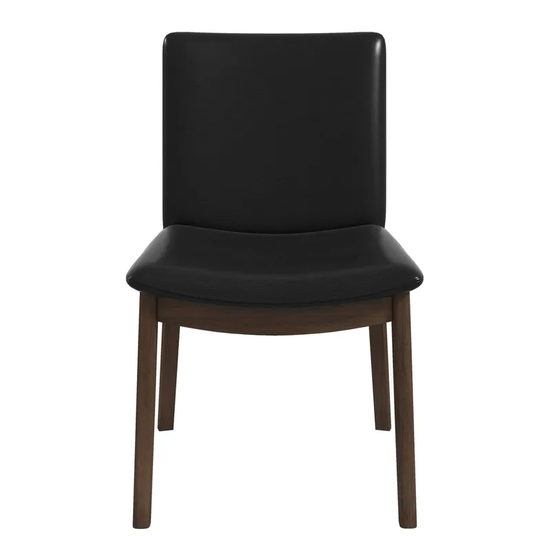 Laura - Mid-Century Modern Solid Wood Dining Chair (Set of 2) - Black