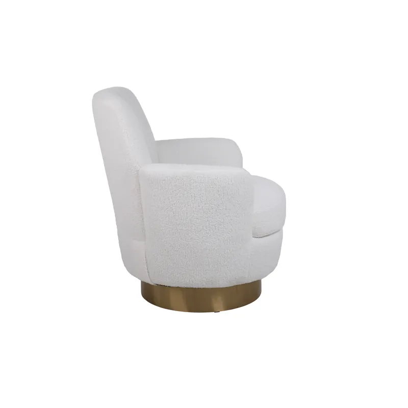 Teddy Swivel Barrel Chair, Swivel Accent Chairs Armchair For Living Room, Reading Chairs For Bedroom