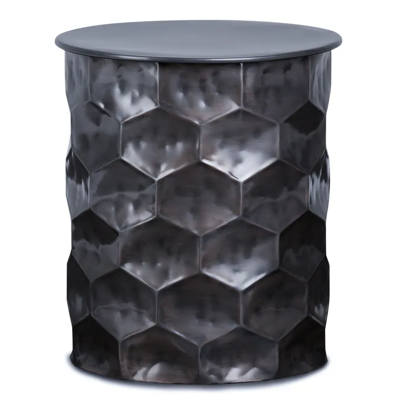 Whitney - Metal Storage Side Table - Antique Bronze