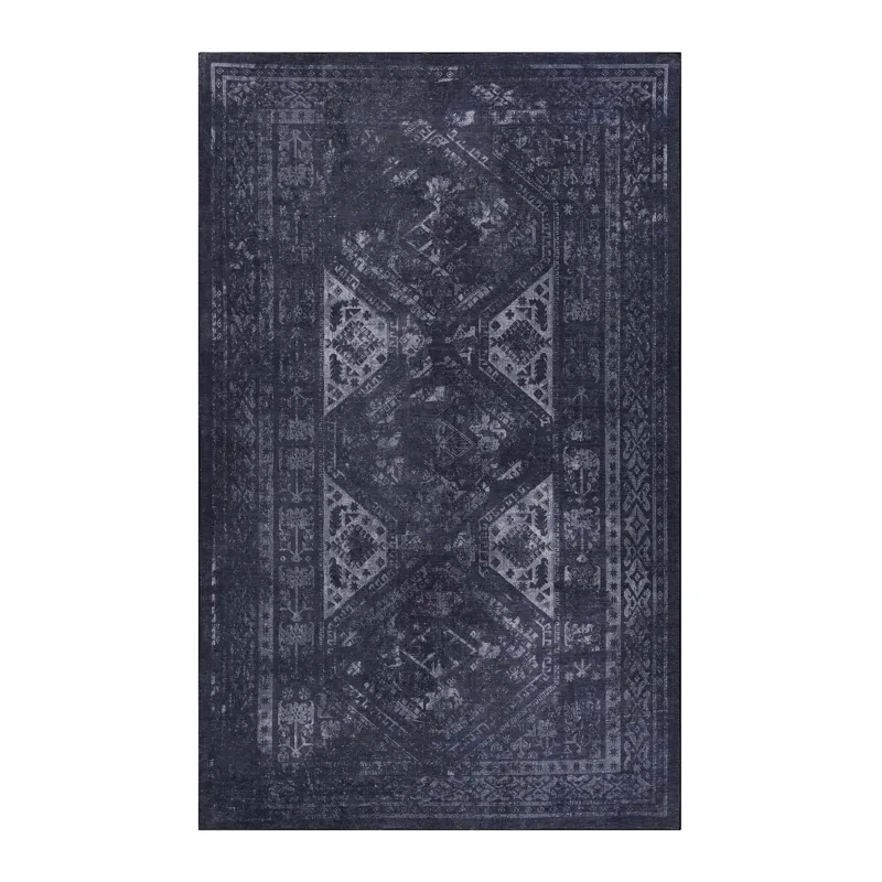 9\' x 12\' Area Rug, Washable Rug, Low-Pile, Non-Slip, Non-Shedding, Foldable, Kid & Pet Friendly Ar