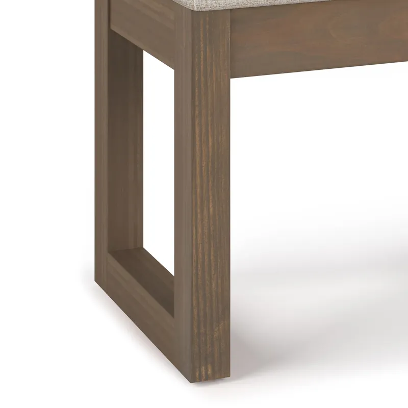 Milltown - Footstool Small Ottoman Bench - Platinum