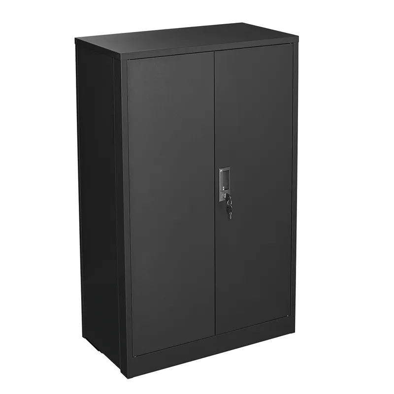 Metal Storage Cabinet With Locking Doors And Adjustable Shelf, Folding Filing Storage Cabinet, Foldi