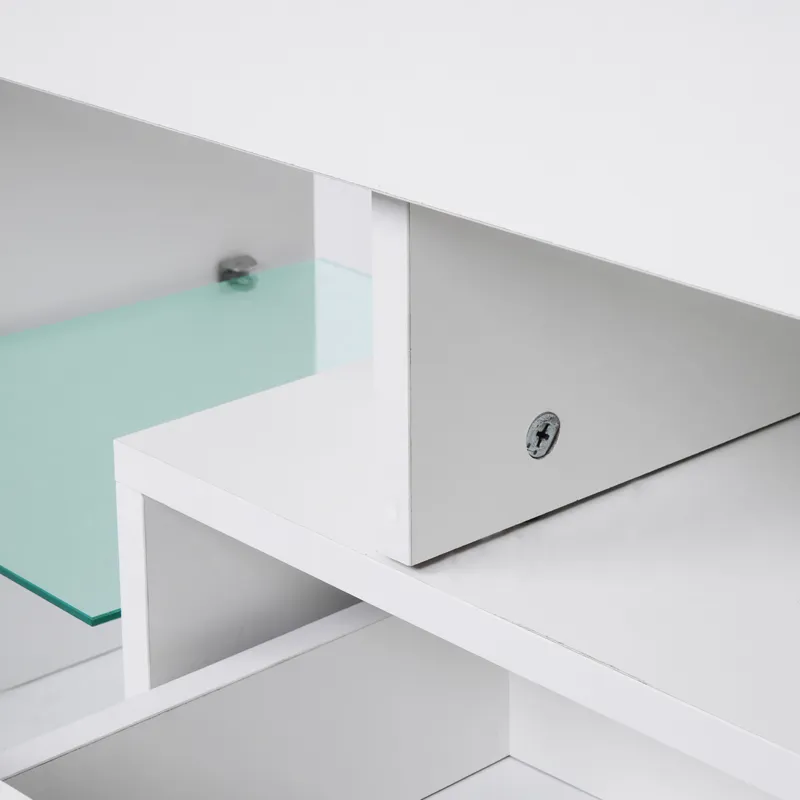 TV Stand With Storage 43\" LED Modern TV Media Console Entertainment Center With Drawer TV Cabinet F