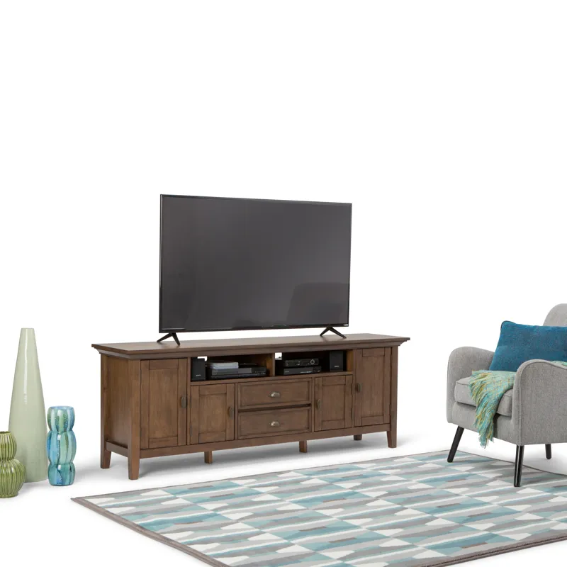 Redmond - 72\" TV Media Stand - Rustic Natural Aged Brown