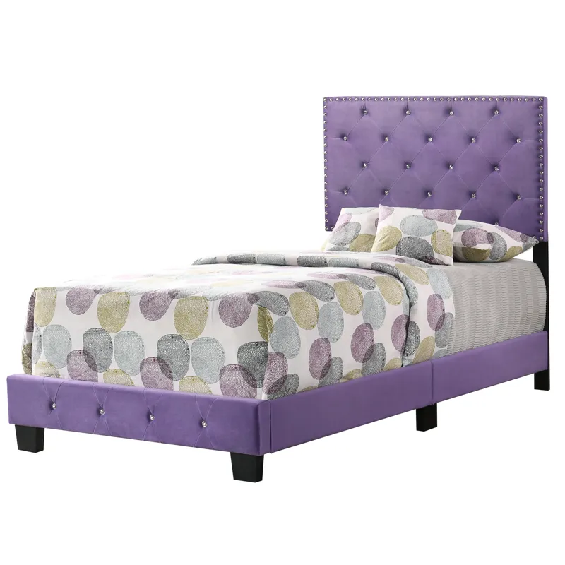 Suffolk - G1402-TB-UP Twin Bed - Purple
