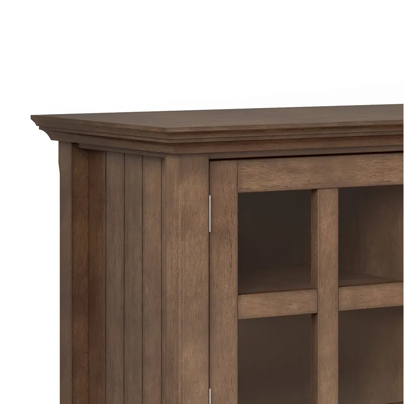 Acadian - 60" TV Media Stand - Rustic Natural Aged Brown