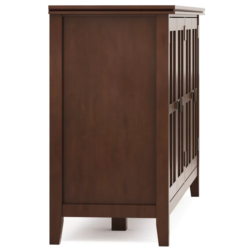 Artisan - Wide 4 Door Storage Cabinet - Russet Brown