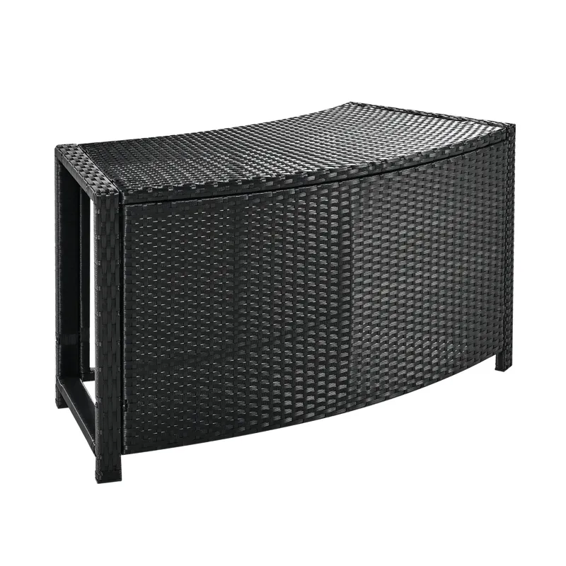 Spa Surround Spa Frame Patio Rattan Sofa Set With Storage Spaces, Mini Sofa And Comfortable Cushion 