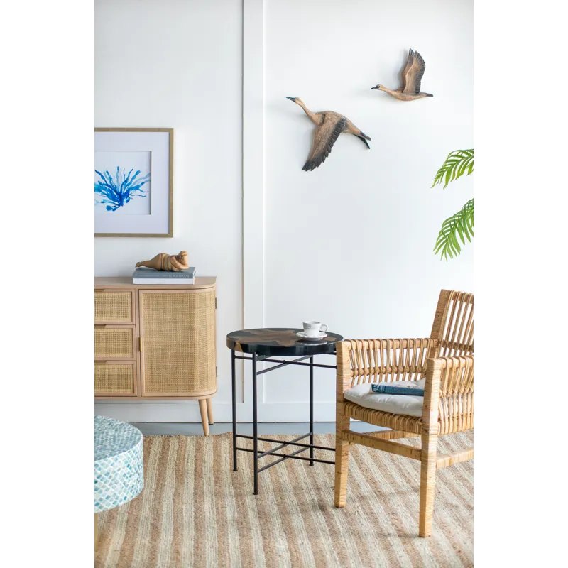 Side Table - Black / Brown