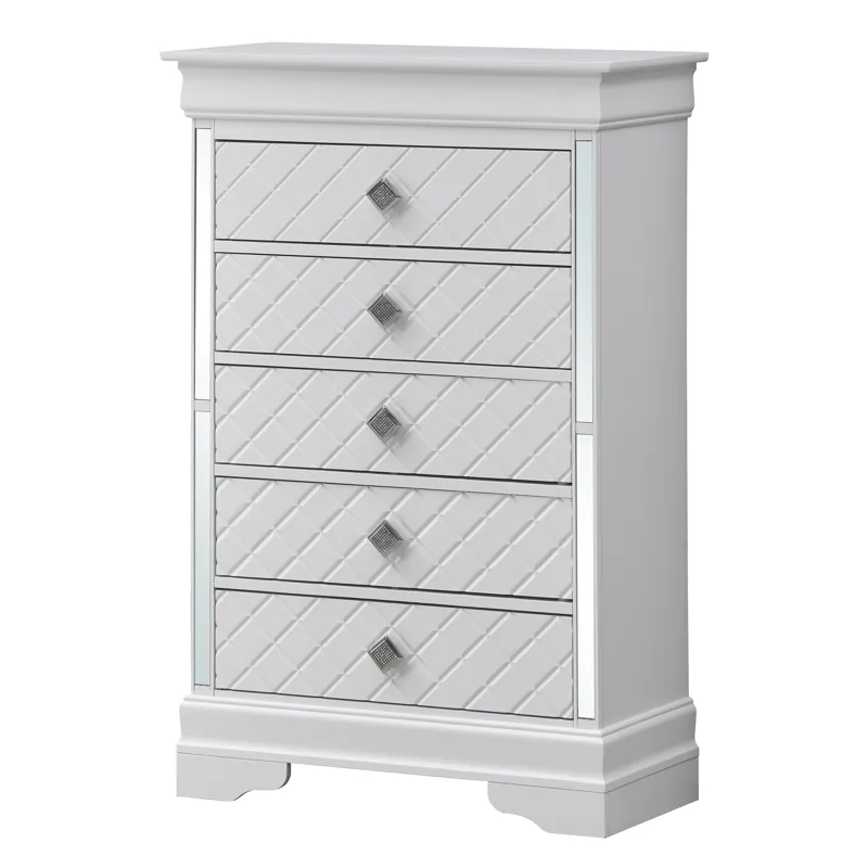Verona - Stylish Chest - Silver Champagne