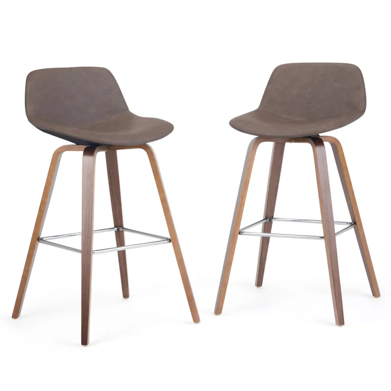 Randolph - Bentwood Counter Height Stool (Set of 2) - Distressed Chocolate Brown