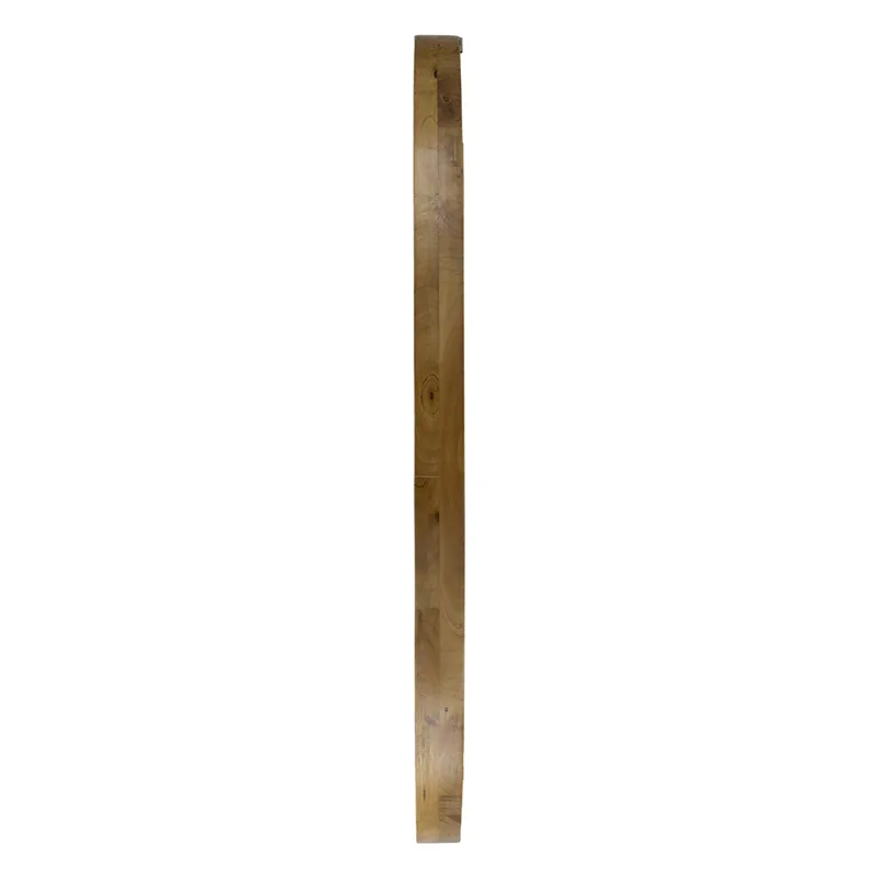 Oval Wall Mirror With Wood Frame, Farmhouse Wood Mirror For Bathroom Entryway Console Lean Against W