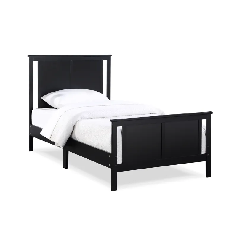 Connelly - Reversible Panel Twin Bed - Black/Vintage Walnut