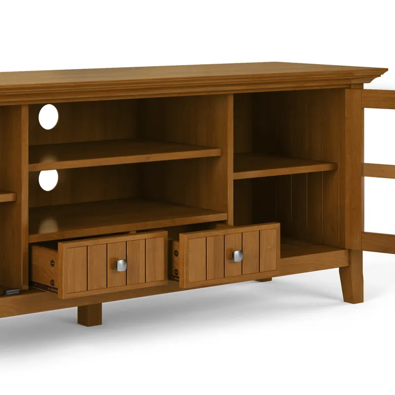 Acadian - 60" TV Media Stand - Light Golden Brown