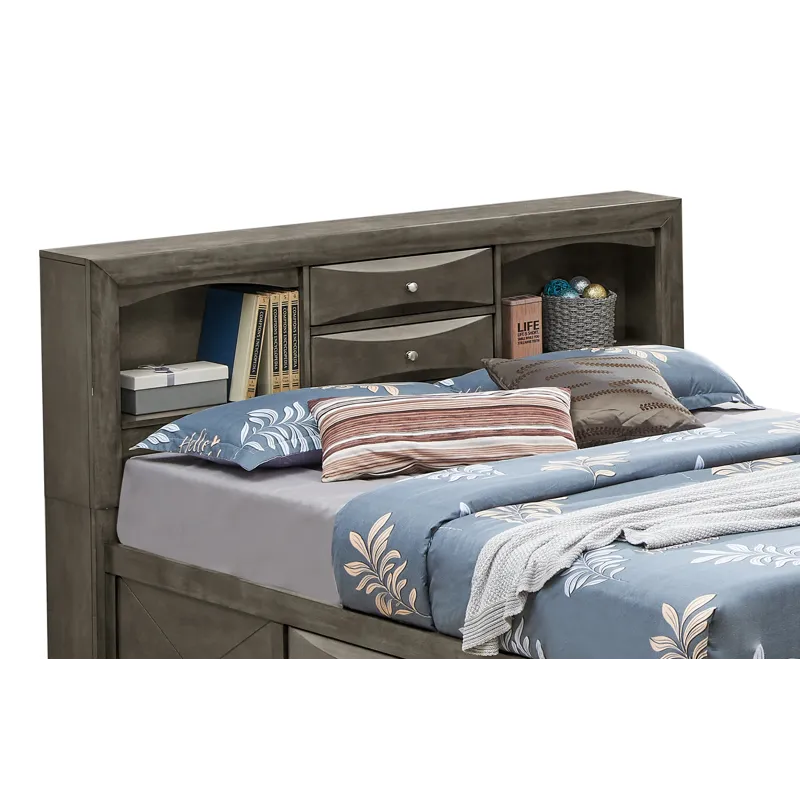 Marilla - G1505G-FSB3 Full Storage Bed - Gray