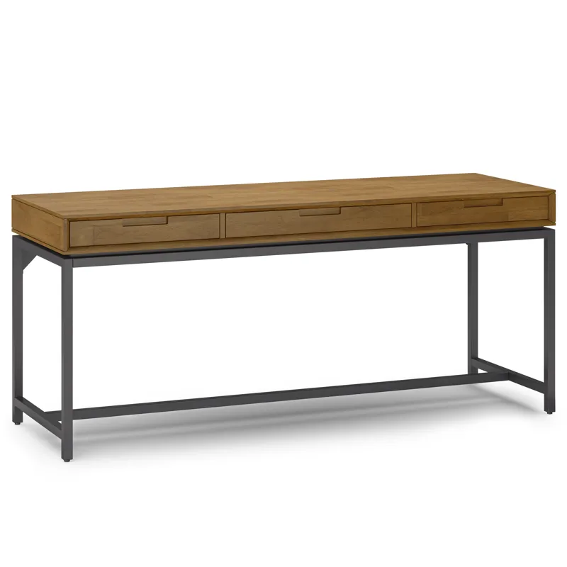 Banting - Mid Century Wide Desk - Medium Saddle Brown