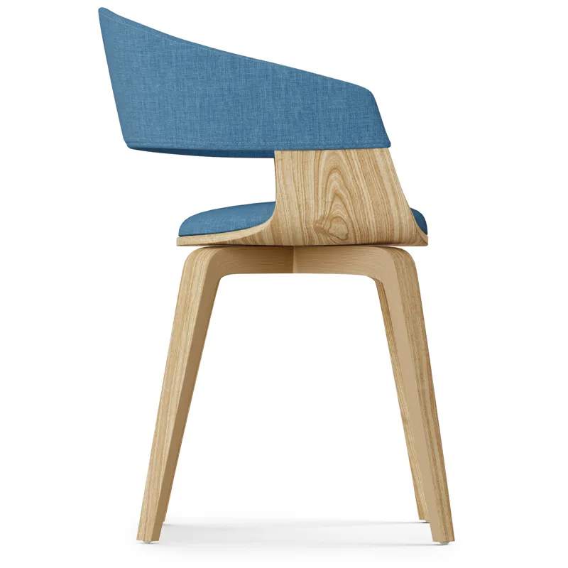 Lowell - Bentwood Dining Chair - Blue / Light Brown