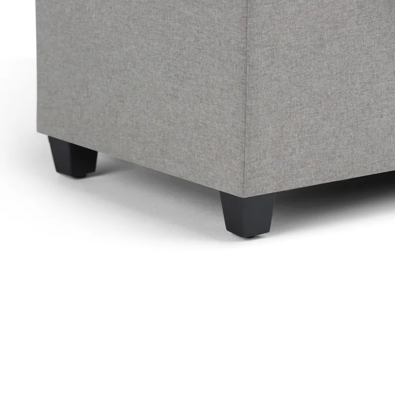 Sienna - Storage Ottoman Bench - Dove Grey