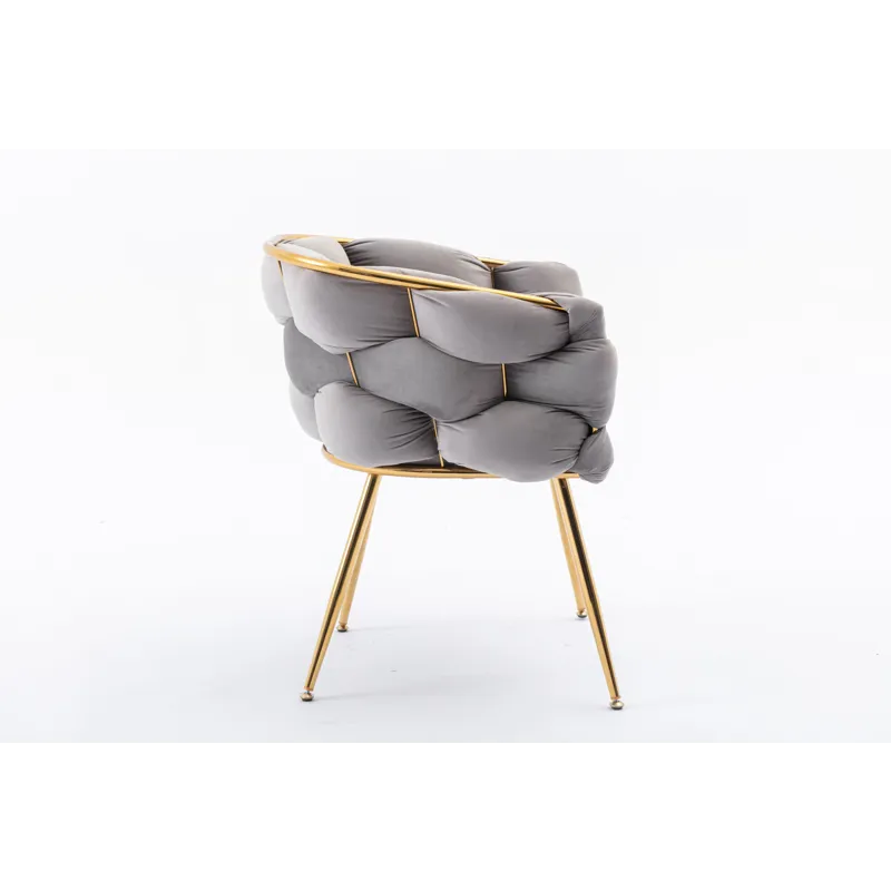 Luxury Modern Simple Leisure Velvet Single Sofa Chair Bedroom Lazy Person Household Dresser Stool Ma