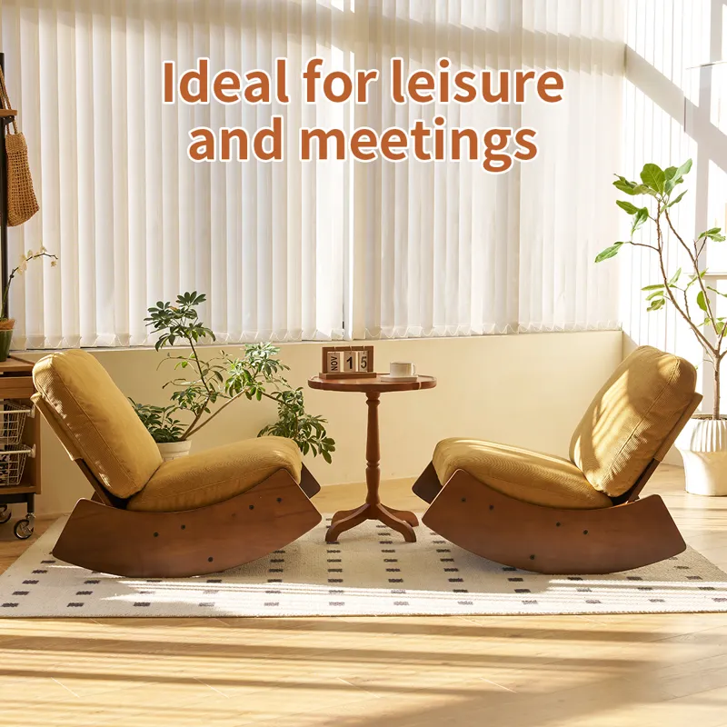 Comfortable Glider Rocking Chair, High-Quality Upholstery Glider Chair, Solid Wood Frame, Perfect Fo