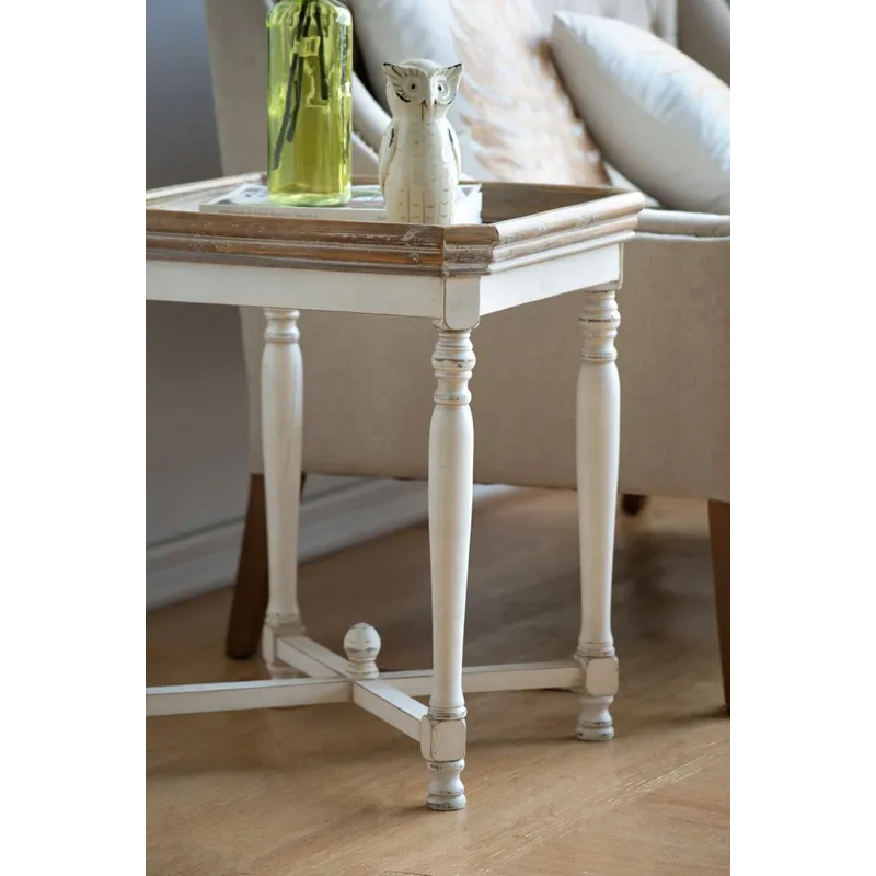 Square Alcott Side Table - White