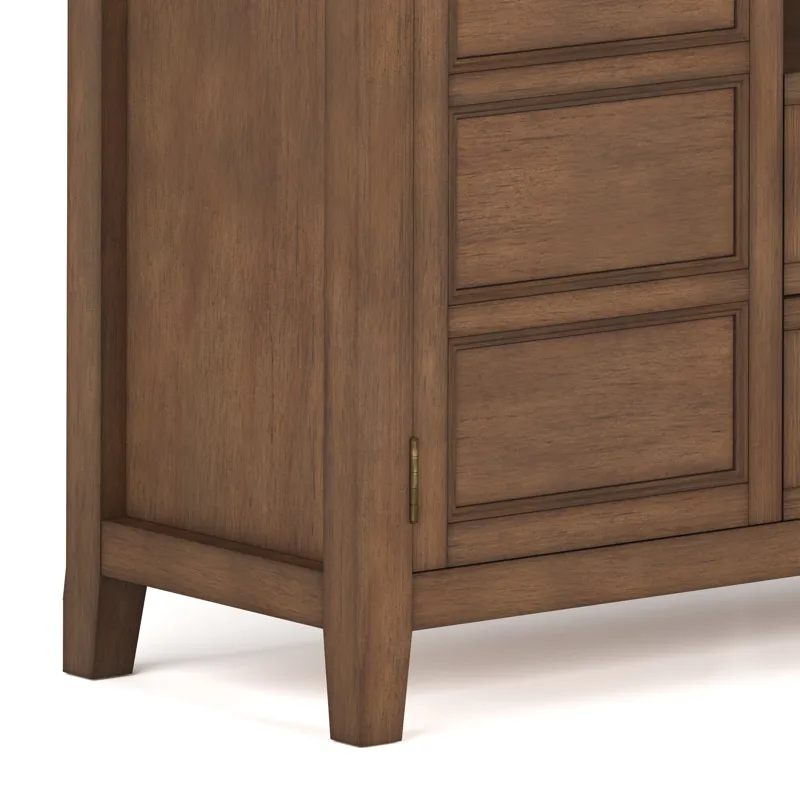 Burlington - Tall TV Media Stand - Rustic Natural Aged Brown