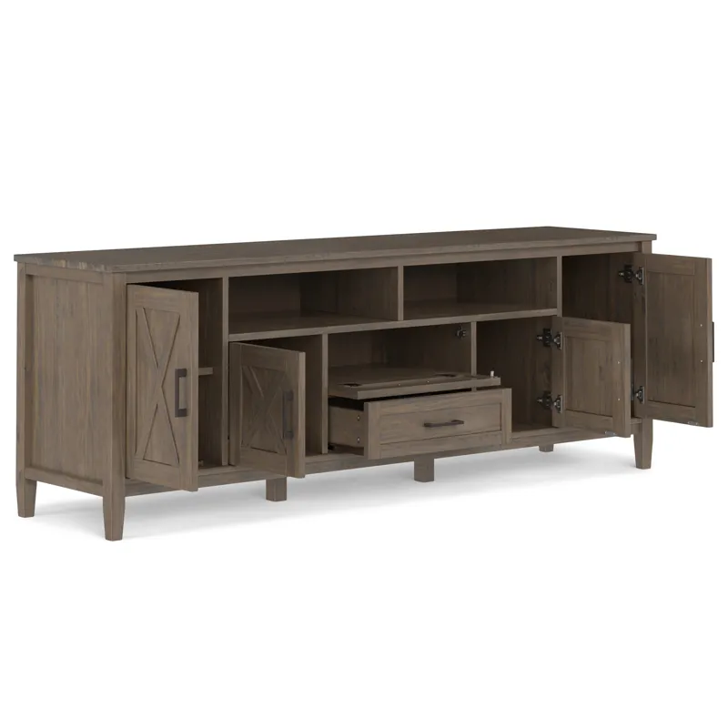 Ela - 72\" TV Media Stand - Smoky Brown