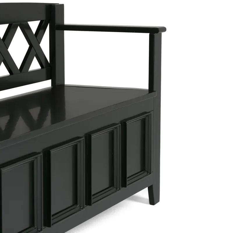 Amherst - Entryway Storage Bench - Black