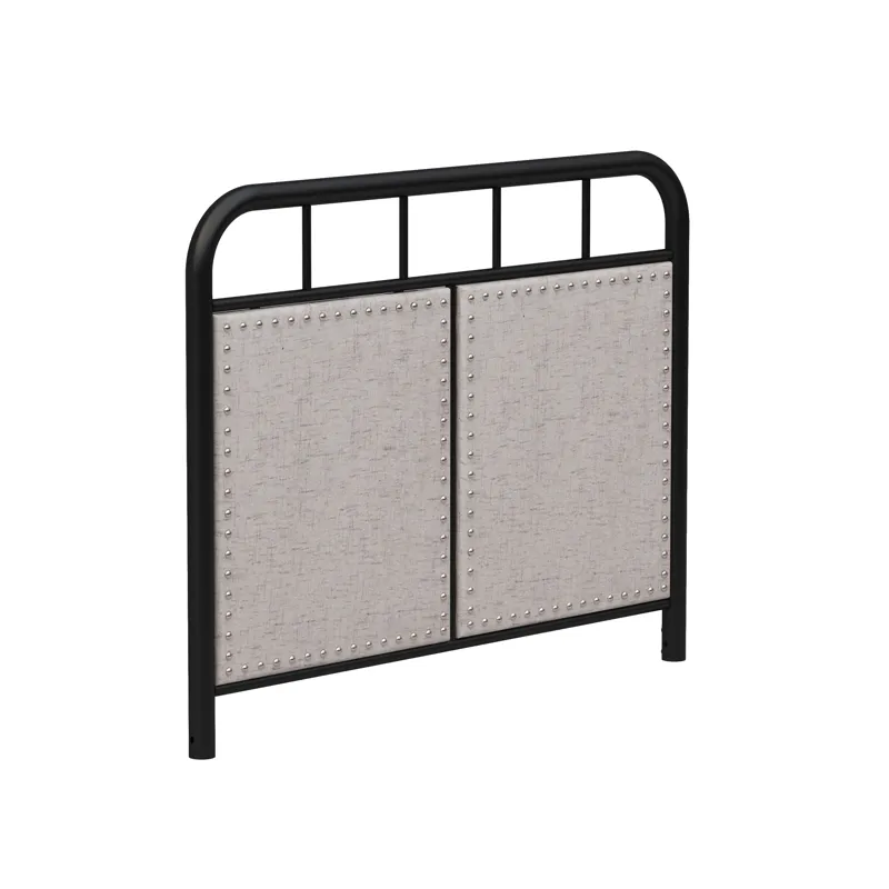 Twin Size Linen Upholstered Platform Metal Bed Frame With Fabric Headboard And Footboard - Brown