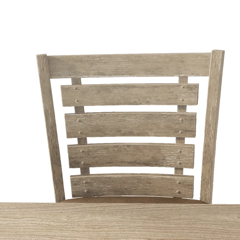 Modern Farmhouse Rustic Look Distressed Design Ladderback Dining Counter Height Chairs (Set of 2) - 