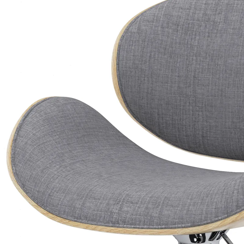 Marana - Bentwood Adjustable Swivel Bar Stool - Light Grey