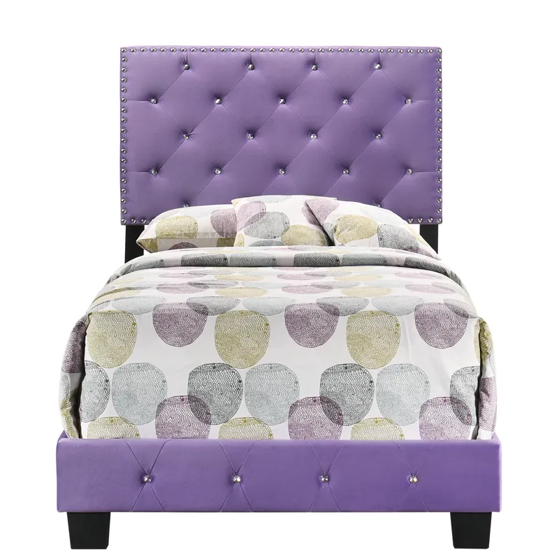 Suffolk - G1402-TB-UP Twin Bed - Purple