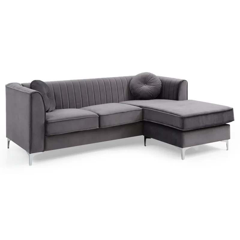 Delray - G790B-SC Sofa Chaise (3 Boxes) - Gray