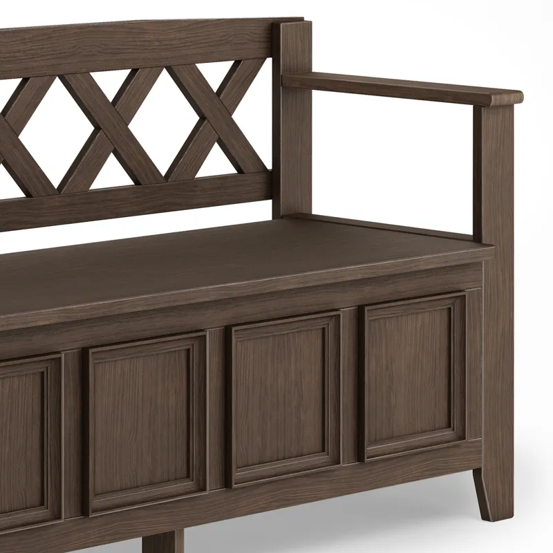 Amherst - Entryway Storage Bench - Farmhouse Brown