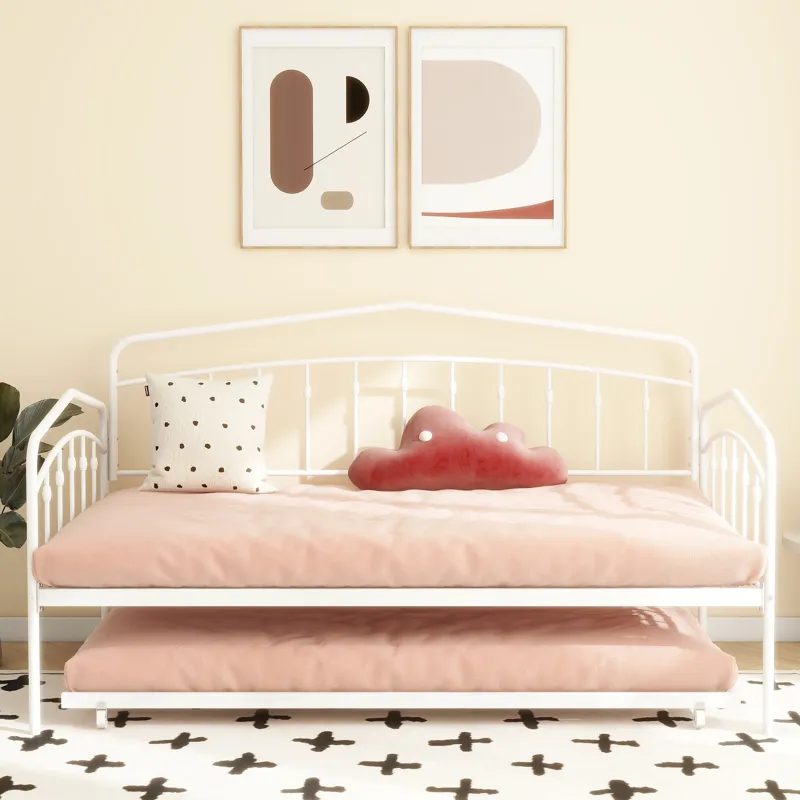 Fox - Twin Daybed With Twin Trundle - White