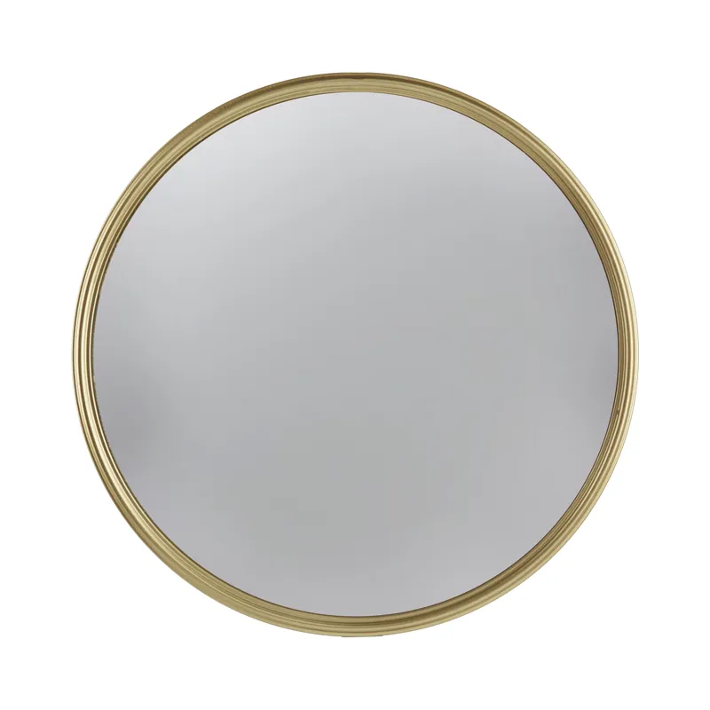 Round Mirror, Circle Mirror With Iron Frame For Living Room Bedroom Vanity, Entryway, Hallway - Gold