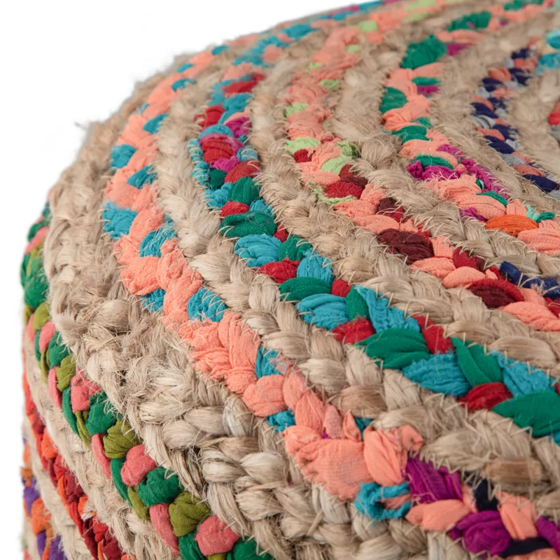 Margo - Round Pouf - Multi Color