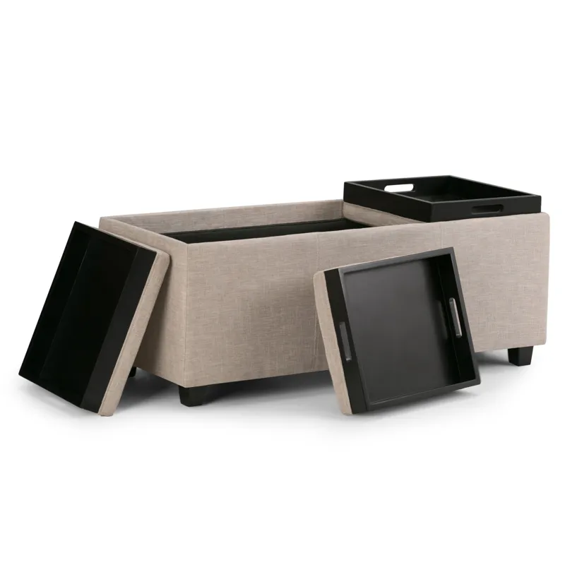 Avalon - Storage Ottoman - Natural