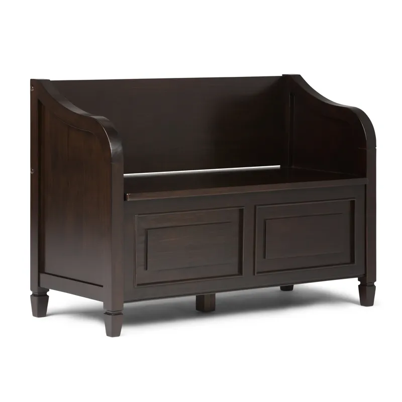 Connaught - Entryway Storage Bench - Dark Chestnut Brown