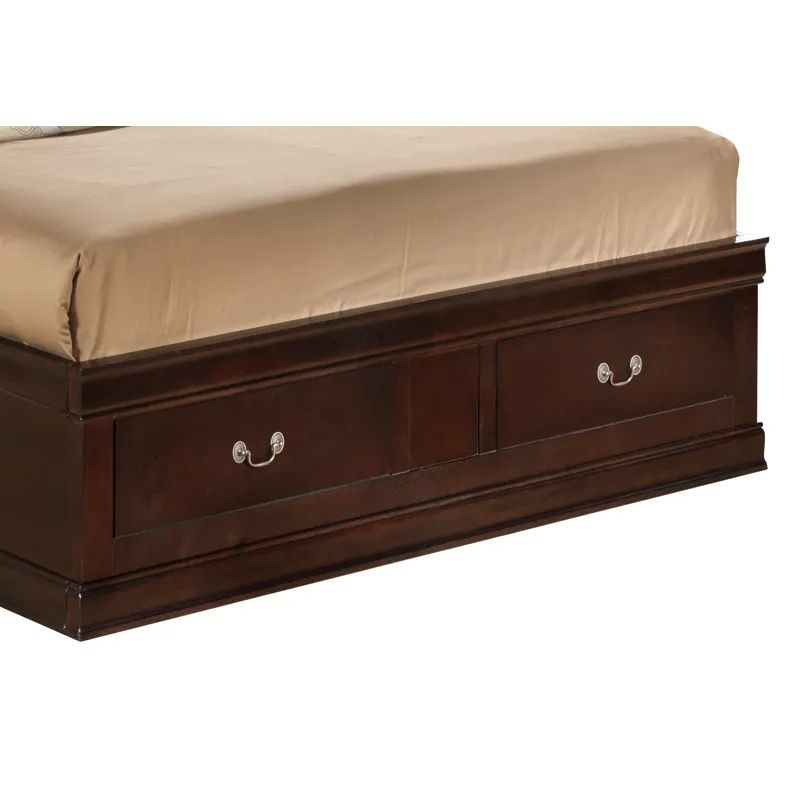 Louis Phillipe - G3125B-QSB Queen Storage Bed - Cappuccino