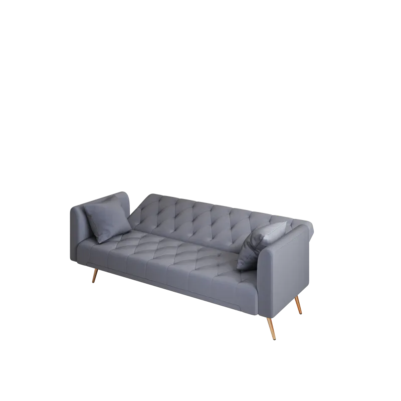 Convertible Double Folding Living Room Sofa Bed - Gray