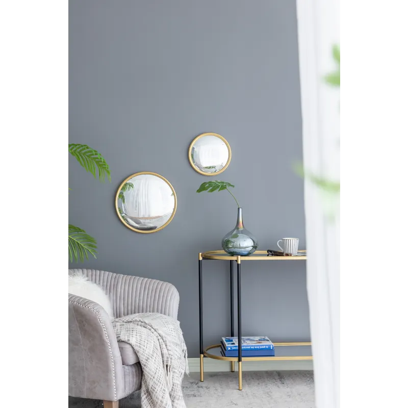 Round Mirror, Circle Mirror With Iron Frame For Living Room Bedroom Vanity Entryway Hallway - Gold