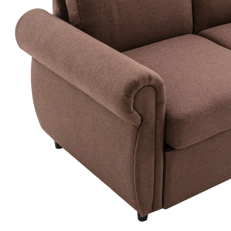 Orisfur Pull Out Sofa Bed Loveseat Sleeper With Twin Size Memory Mattress For Living Room Spaces - B