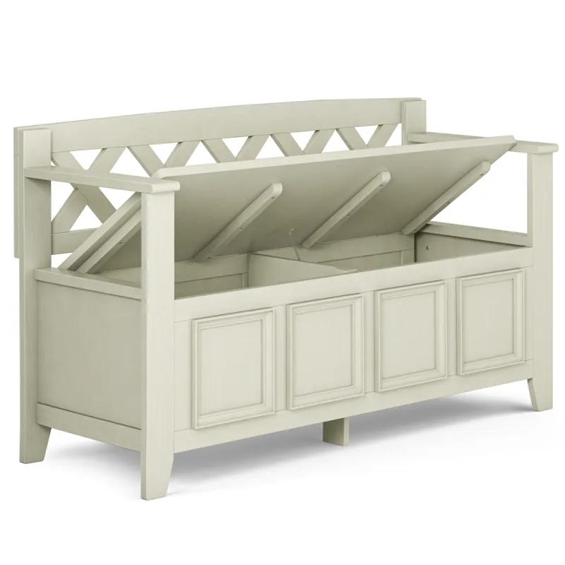 Amherst - Entryway Storage Bench - Antique White