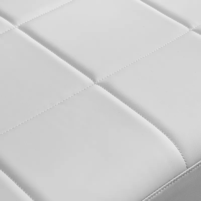 Modern Upholstery Accent Loveseat Sofa For Living Room 2 Seater With Golden Metal Arms - White