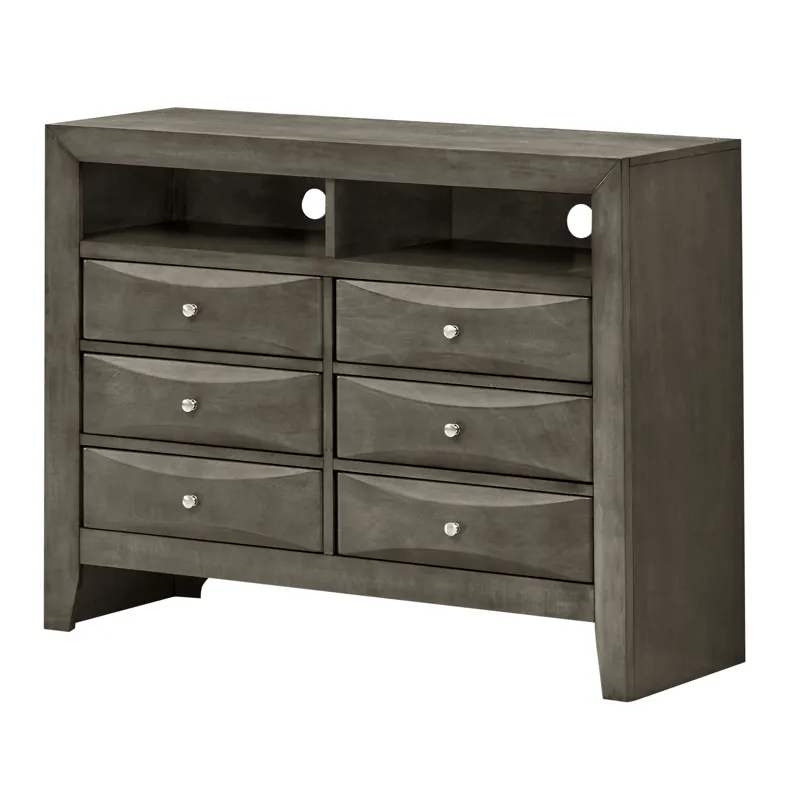 Marilla - G1505-TV2 Media Chest - Gray