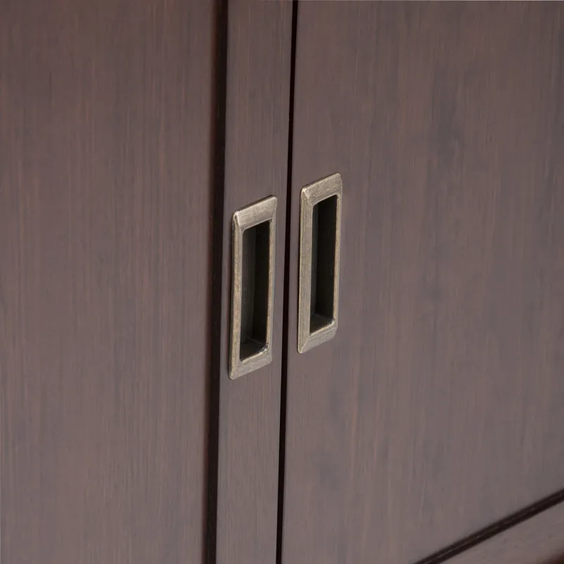 Draper - Mid Century Low Storage Cabinet - Medium Auburn Brown